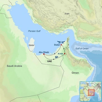 tourhub | Indus Travels | Complete Dubai And Abu Dhabi Canada Special | Tour Map