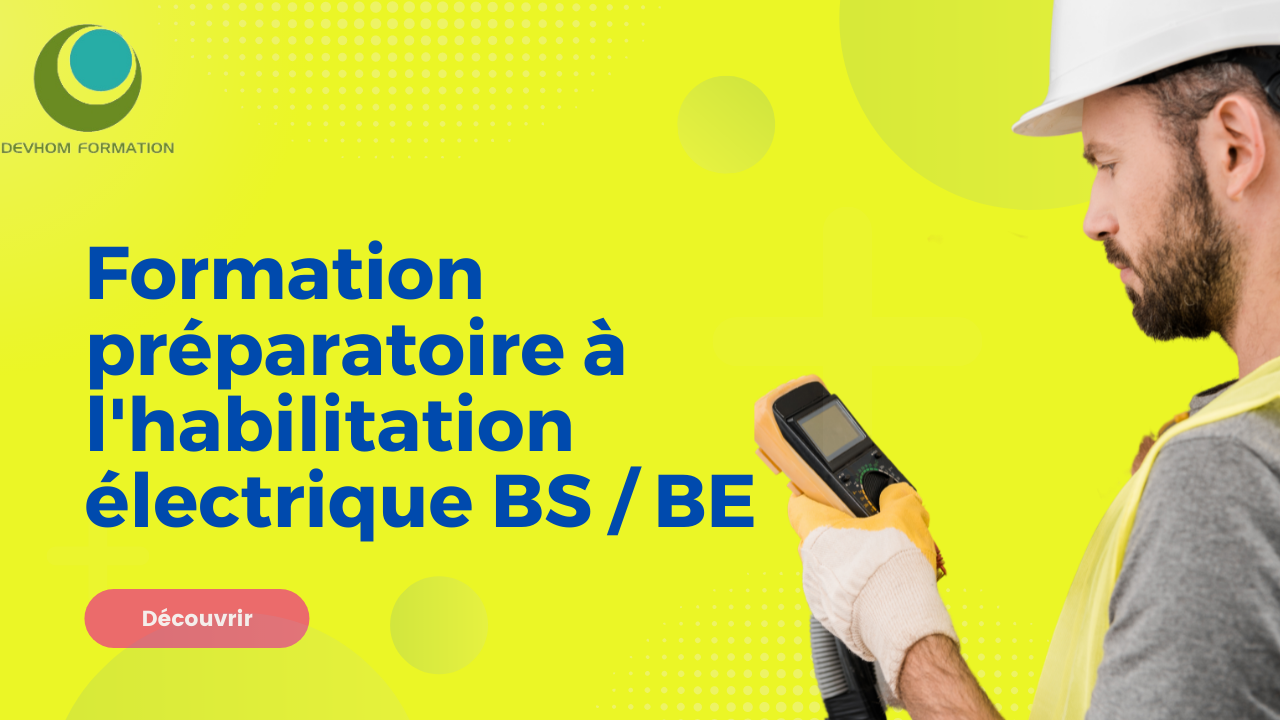 Représentation de la formation : Formation préparatoire à l'habilitation électrique BS / BE manœuvres