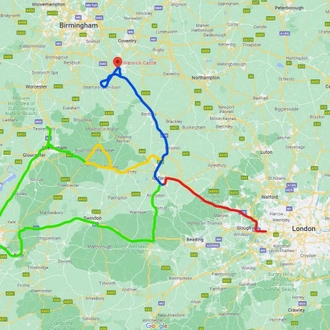 tourhub | Global Dream Travel | The Heart of England - Oxfordshire and the Cotswolds | Tour Map