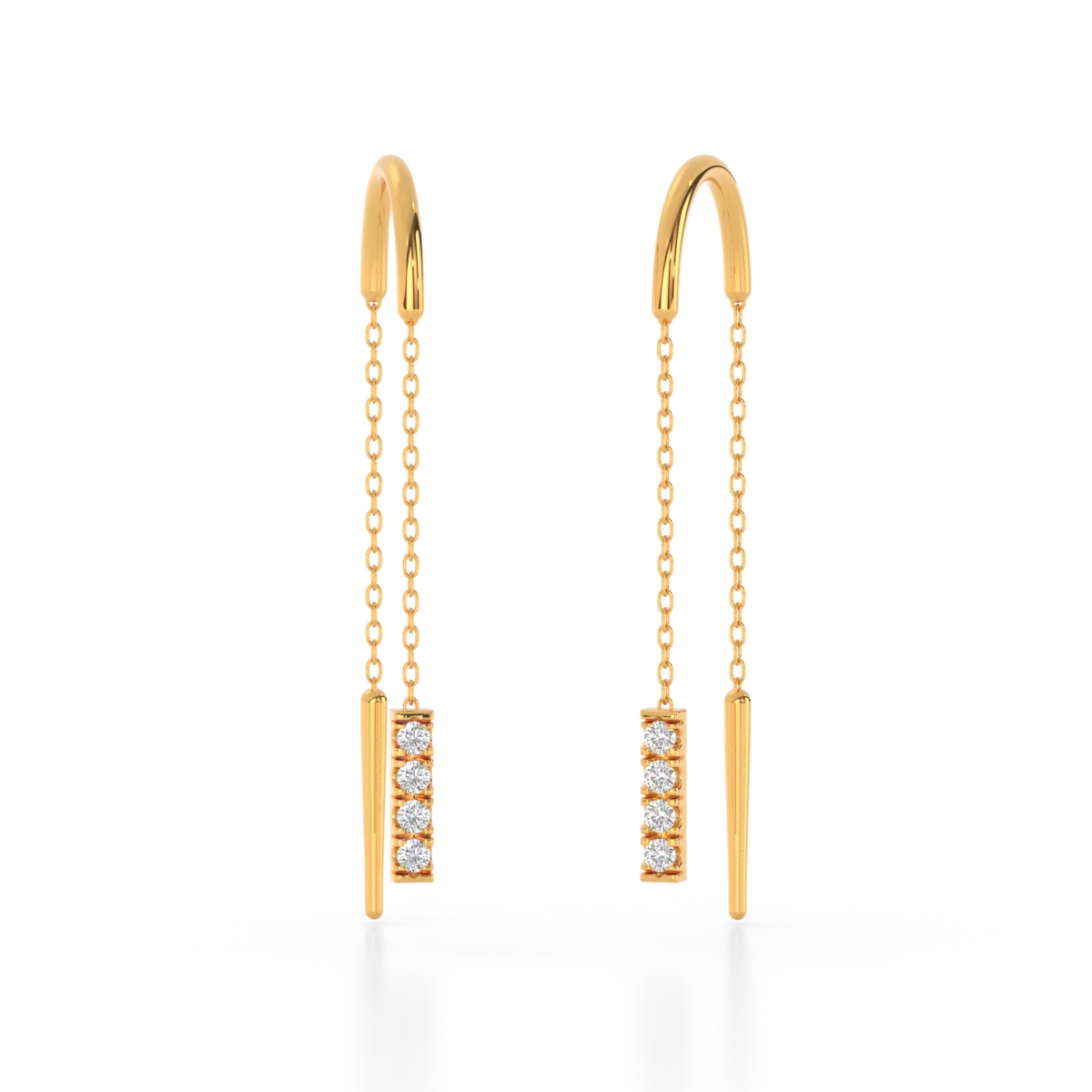 Stylish Sui Dhaga Earrings for Diwali || Cuddle Gold  diamond Sui Dhaga Earrings ||