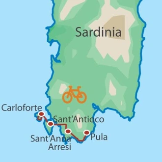 tourhub | UTracks | Sardinia Family Cycle Adventure | Tour Map
