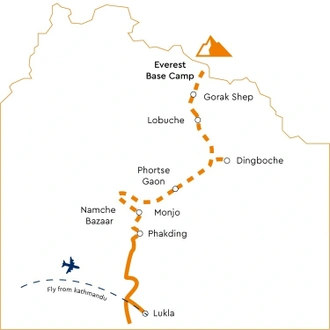 tourhub | Swotah Travel and Adventure | Everest Base Camp Trek | Tour Map