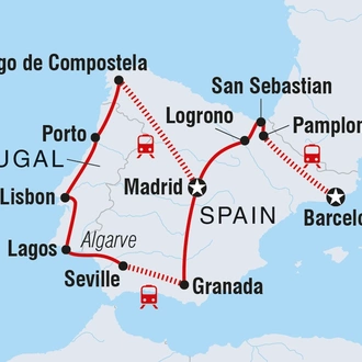 tourhub | Intrepid Travel | Classic Spain & Portugal | Tour Map
