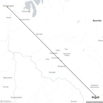 tourhub | ARP Travel Group | Gorillas Through the Mist - Gorilla Mountain View Lodge (On Request) | Tour Map