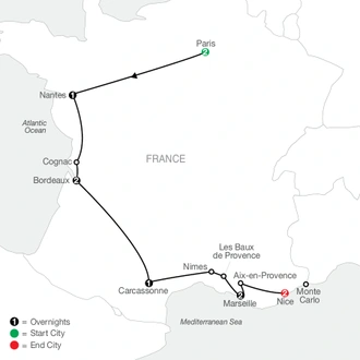 tourhub | Globus | French Rendez-vous | Tour Map