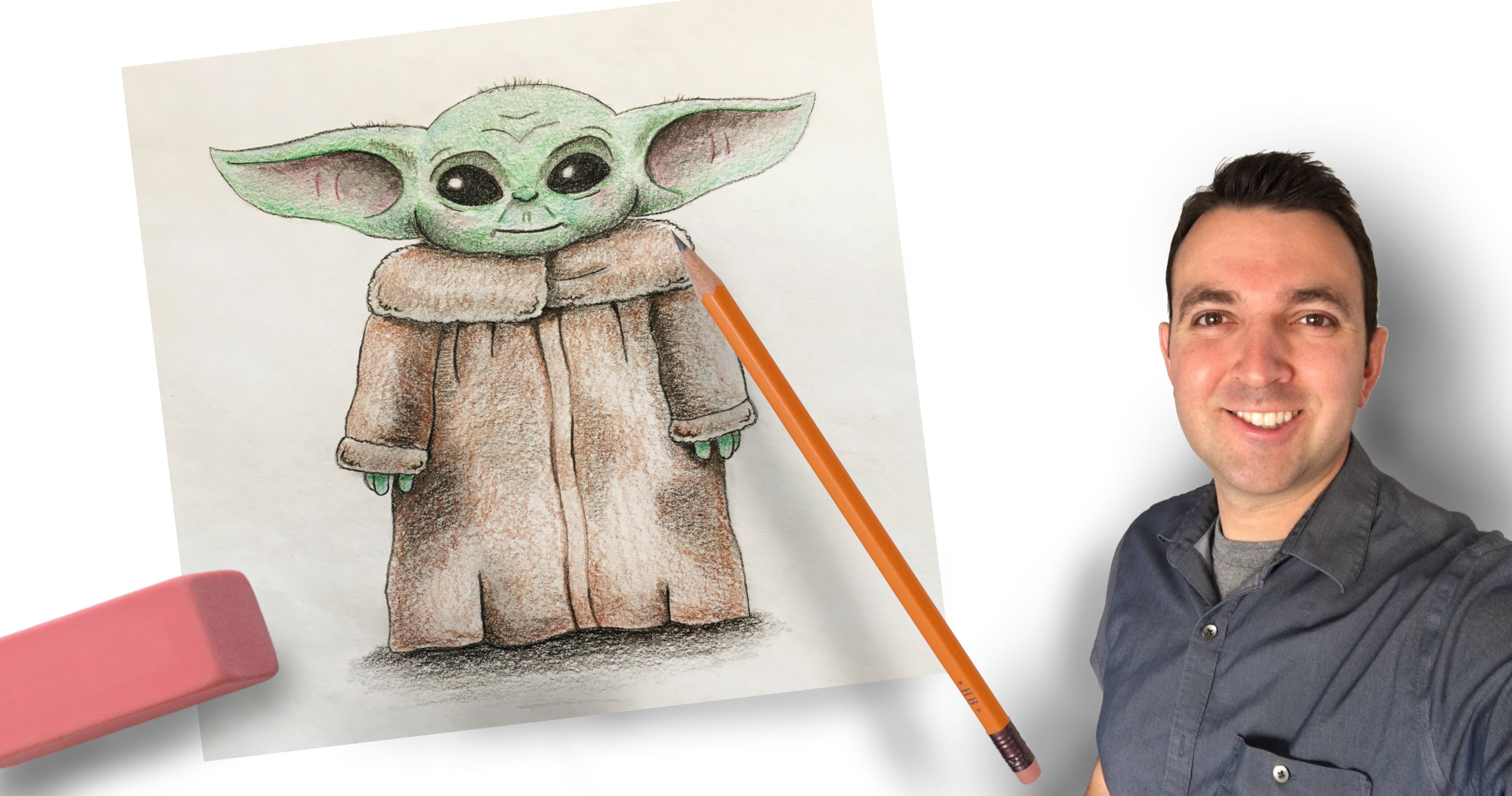 How To Draw Baby Yoda From The Mandalorian - 14 Baby Yoda Drawing Tutorials