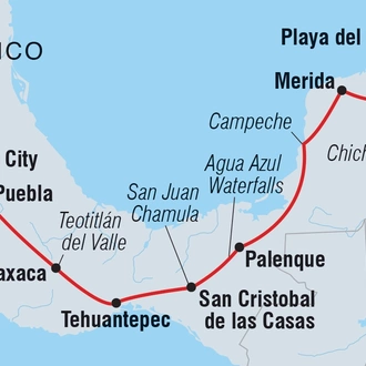 tourhub | Intrepid Travel | Mexico Unplugged | Tour Map