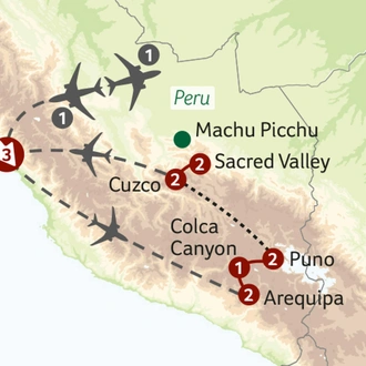 tourhub | Saga Holidays | Footsteps of the Incas | Tour Map
