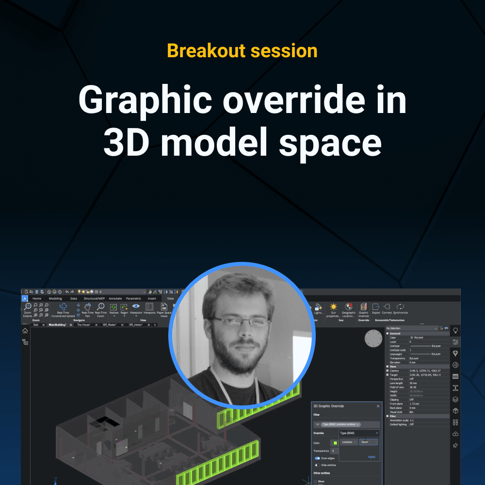 Graphic override in 3D model space