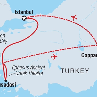 tourhub | Intrepid Travel | Premium Turkey | Tour Map