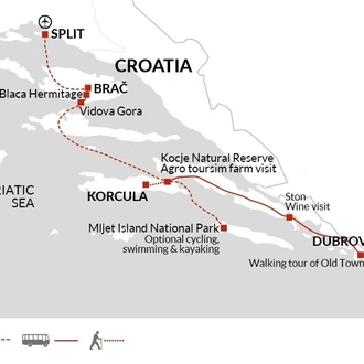 tourhub | Explore! | Croatia Island Hopping | Tour Map