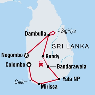 tourhub | Intrepid Travel | Sri Lanka Real Food Adventure | Tour Map