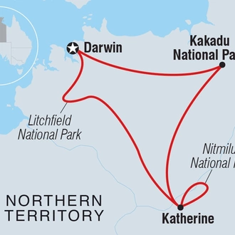 tourhub | Intrepid Travel | Top End & Kakadu Adventure | Tour Map