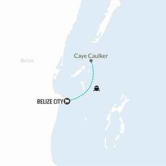 tourhub | Bamba Travel | Caye Caulker Experience 4D/3N | Tour Map
