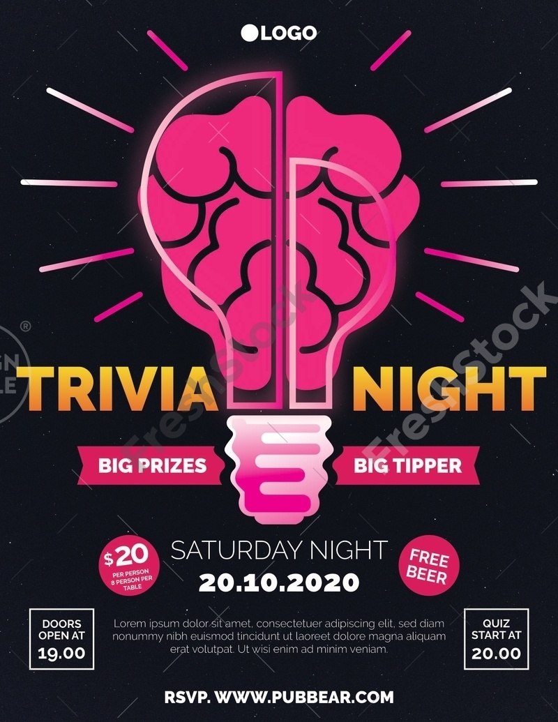 Trivia Night Flyer Freshstock