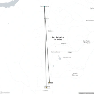 tourhub | Signature DMC | 3-Days Salta: Purmamarca & Salinas Grandes with Optional Airfare | Tour Map