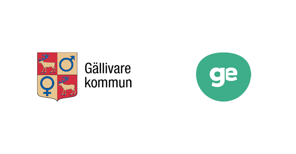 Logotyp Gällivare kommun och logotyp Gällivare Energi.