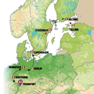 tourhub | Europamundo | German Trek End Stockholm | Tour Map