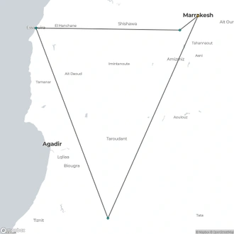 tourhub | Oasis Overland | Morocco Express | Tour Map