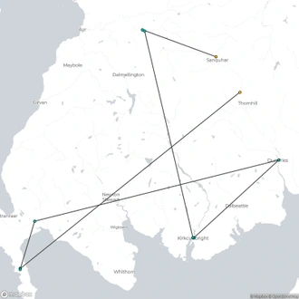 tourhub | Brightwater Holidays | Scotland: Gardens of Dumfries and Galloway 638 | Tour Map