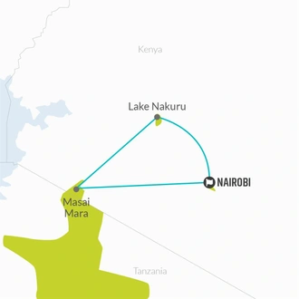 tourhub | Bamba Travel | Masai Mara Interactive & Lake Nakuru Safari 4D/3N | Tour Map
