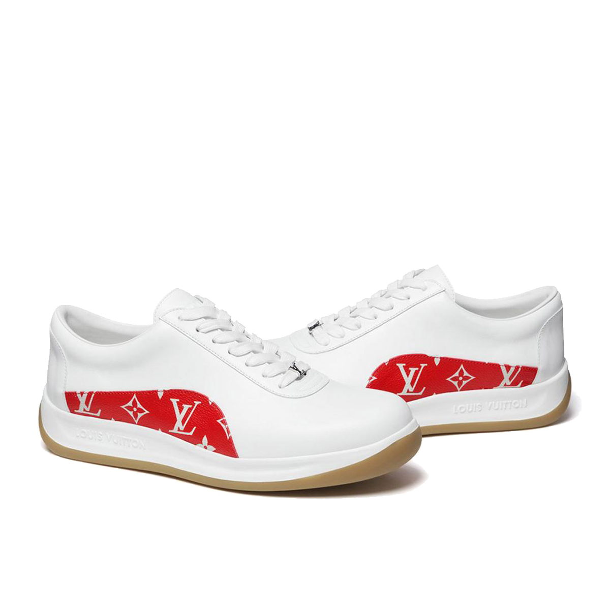 Louis Vuitton x Supreme Sport Monogram LV Sneaker White Red (FW17