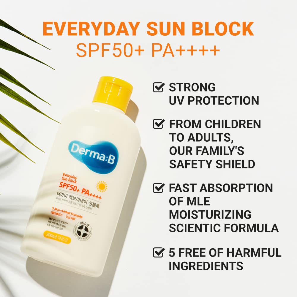 Derma:B Everyday Sun Block SPF50+ PA++++ 200ml (Ilorin ...