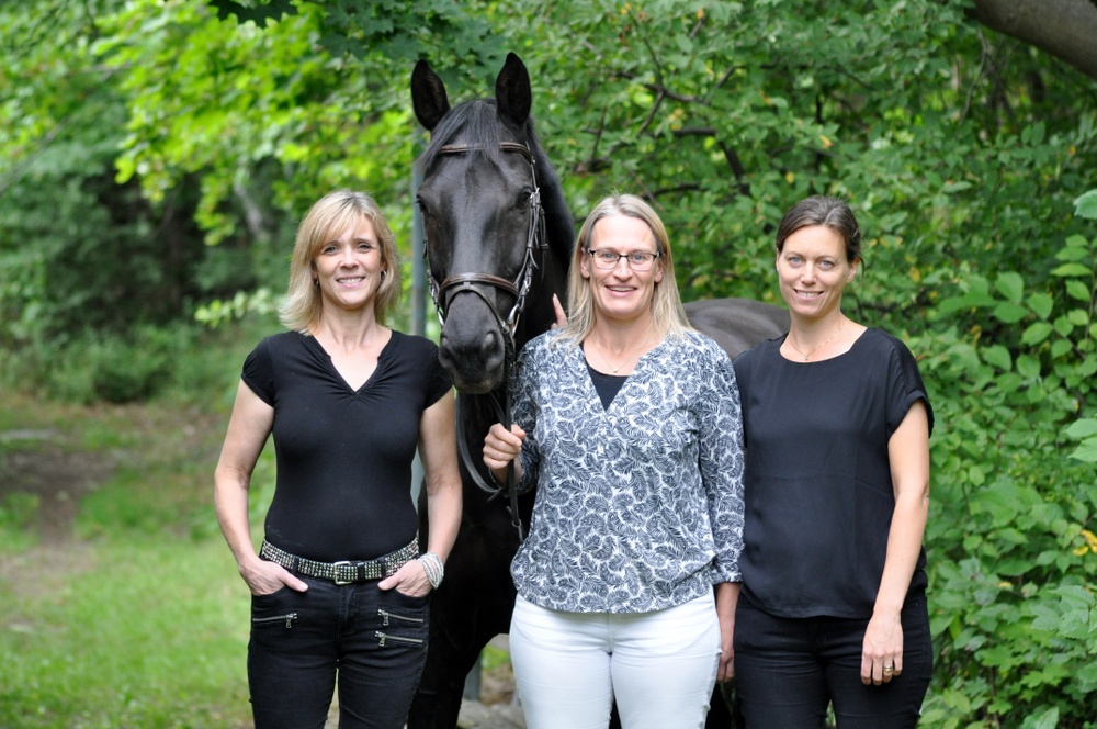 Ztables grundarteam har lång erfarenhet från hästbranschen. Från vänster Totta Ogander, Erika Hjertén och vd Ingrid Sundqvist.