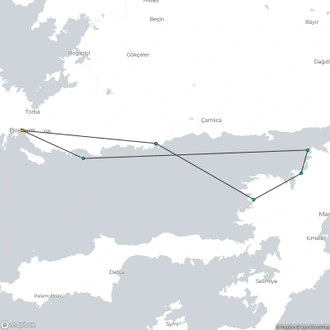 tourhub | Destination Services Turkey | Gulet Cruise, Bodrum – Gulf of Gokova – Bodrum | Tour Map