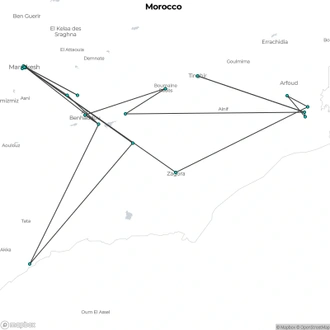 tourhub | Today Voyages | Big south & kasbah by 4x4 From Marrakech XM24-07 | Tour Map