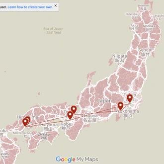 tourhub | The Dragon Trip | The Rising Sun Odyssey: An 11-Day Cultural Extravaganza in Japan | Tour Map