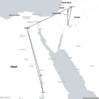 tourhub | Encounters Travel | Petra and the Nile | Tour Map