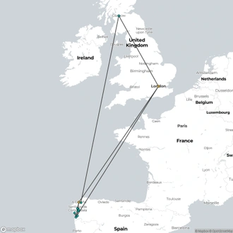 tourhub | Brightwater Holidays | Galicia’s Camellia Route 1207 | Tour Map