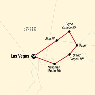 tourhub | G Adventures | Discover American Canyonlands | Tour Map