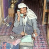 Making a phone call in the Sa'adah suq, Sa'adah, Yemen, 1993. Photo courtesy Naftali Hilger. 