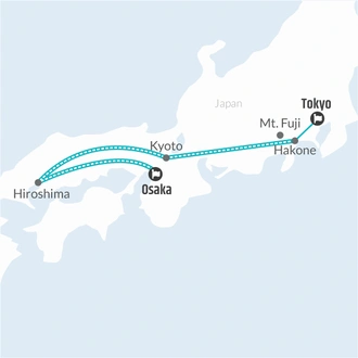 tourhub | Bamba Travel | Japan Explorer 13D/12N | Tour Map
