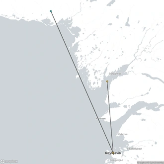 tourhub | Troll Expeditions | 2 Day Snaefellsnes Peninsula & West Iceland: Lava Cave & Northern Lights | Tour Map