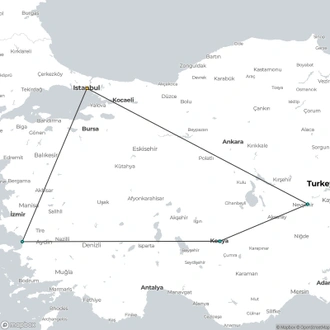 tourhub | Fez Travel | 2025 - Best of Turkey Tour | Tour Map