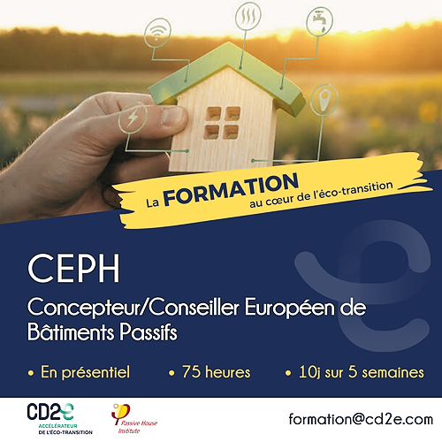 Représentation de la formation : CEPH - Concepteur/Conseiller Européen de Bâtiments Passifs