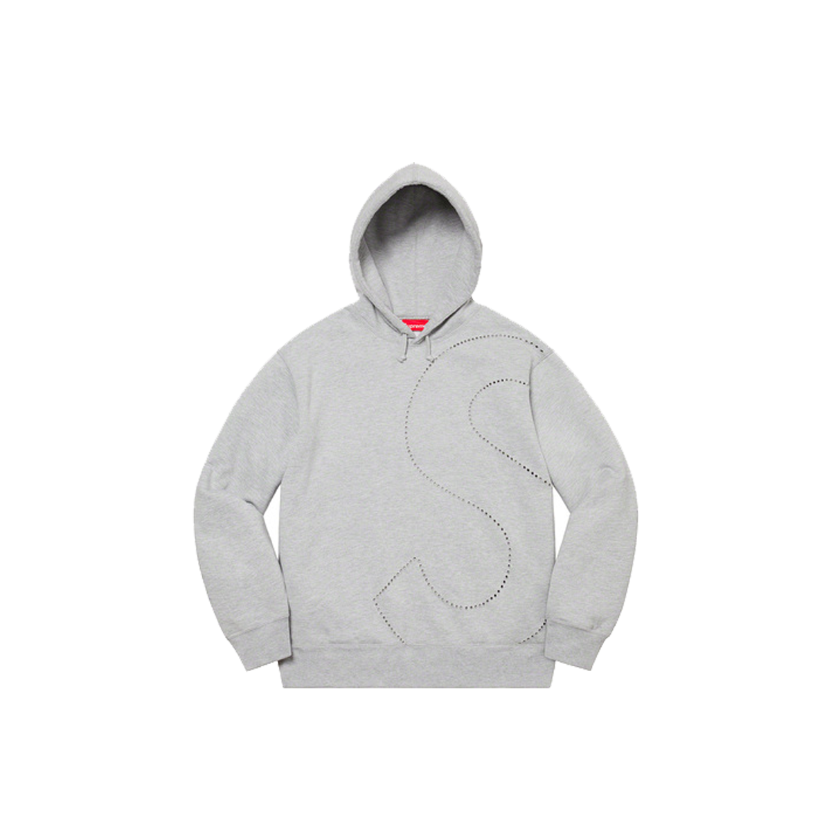 Supreme Laser Cut S Logo Hooded Sweatshirt Heather Grey (SS21