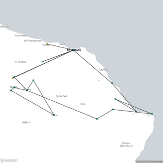 tourhub | Today Voyages | Treasures Of Oman - Standard Category | Tour Map