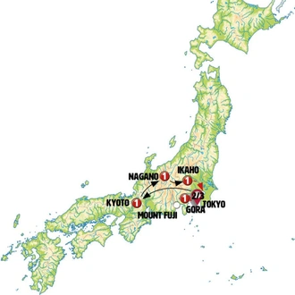 tourhub | Europamundo | Tokyo, Kyoto, Alps and Fuji | Tour Map