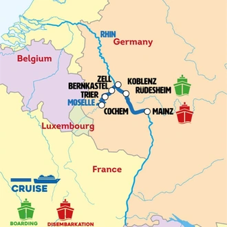 tourhub | Europamundo | Landscapes of the Rhine and Moselle Dutch Symphony Intermediate Deluxe | Tour Map