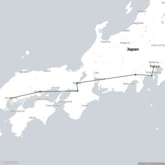 tourhub | Europamundo | Essential Japan and Hakone end Hiroshima | Tour Map