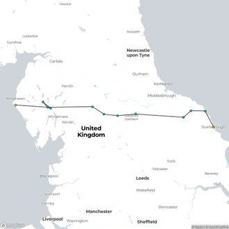 tourhub | Walkers' Britain | Coast to Coast Classic Guided Walk | Tour Map