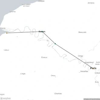 tourhub | CroisiEurope Cruises | Fall Festival: French Cuisine and Impressionism on the Seine River | Tour Map