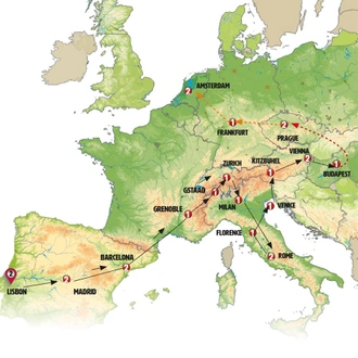 tourhub | Europamundo | Contrasts of Europe | Tour Map