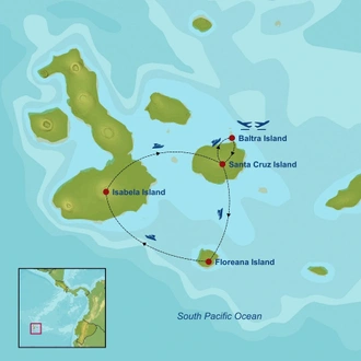 tourhub | Indus Travels | Galapagos Island Hopping | Tour Map