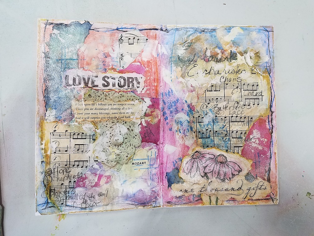 Mixed Media Journal Spread by Susan Radke