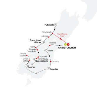 tourhub | AAT Kings | Southern Spectacular | Tour Map